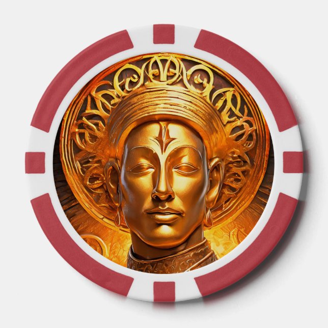 Fichas De Póquer Mage King Poker Chips, Red Strike Edge (Anverso)