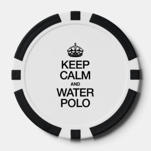 FICHAS DE PÓQUER MANTENER LA CALMA Y EL AGUA POLO