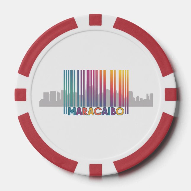 Fichas De Póquer Maracaibo City Barcode Art Latin Pride (Anverso)