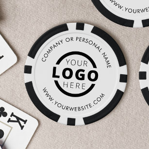 Fichas De Póquer Marca de logotipo comercial promocional de color p