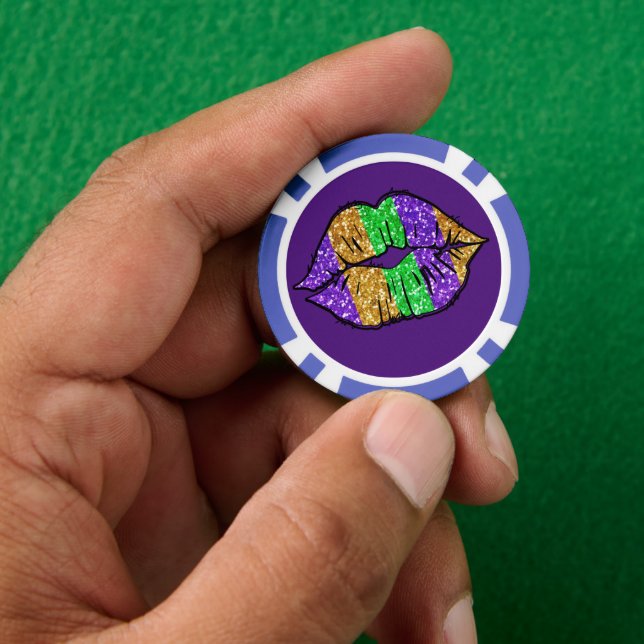 Fichas De Póquer Mardi Gras Kiss Poker Chips (Mano)