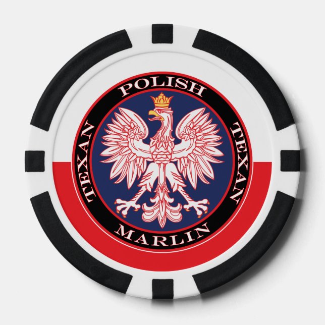 Fichas De Póquer Marlin Round Polish Texan (Anverso)