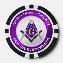 Fichas De Póquer Masonic Poker Chip Purple