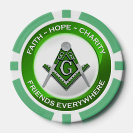 Fichas De Póquer Masonic Poker Chips Green