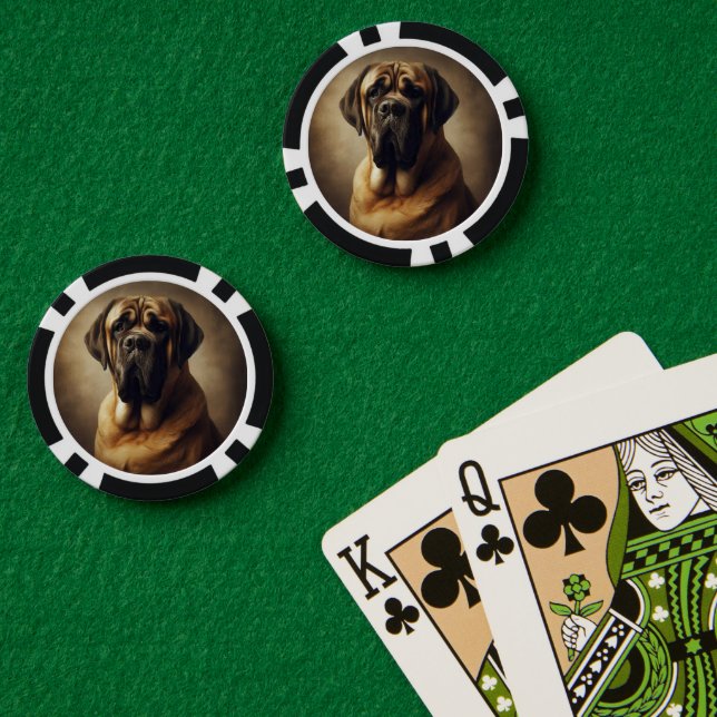 Fichas De Póquer Mastín (Mesa de Poker (Doble))