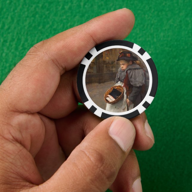 Fichas De Póquer Matchstick Chica Pobre Calle Urchin Pobreza Urbana (Mano)