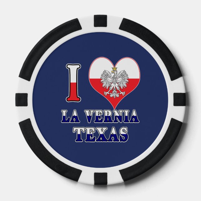 Fichas De Póquer Me encanta La Vernia Texas (Anverso)