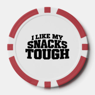 Fichas De Póquer Me gustan mis snacks duros divertido dicho de ceci