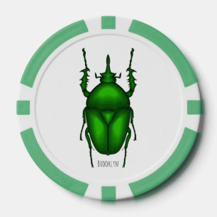 Fichas De Póquer Mecynorhina torquata personalizado ilustracion