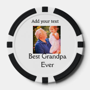Fichas De Póquer Mejor abuelo, abuelo, abuelo... foto de regalo tex