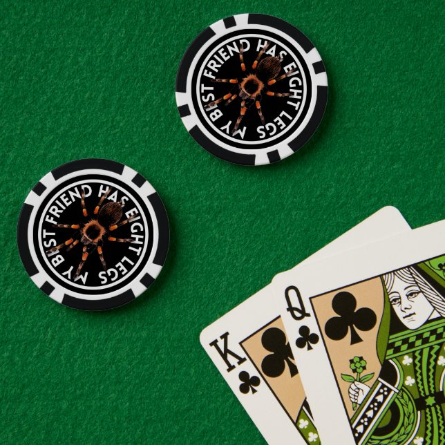 Fichas De Póquer Mejor Amigo Funny Tarantula (Mesa de Poker (Doble))