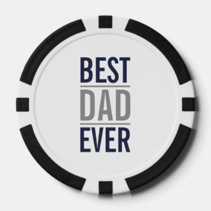 Fichas De Póquer Mejor Papá Nunca Minimalista moderno