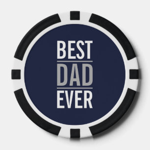 Fichas De Póquer Mejor Papá Nunca Minimalista moderno