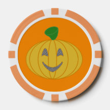 Mi suertudo Naranja Calabaza Halloween Party Poker