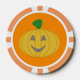 Fichas De Póquer Mi suertudo Naranja Calabaza Halloween Party Poker