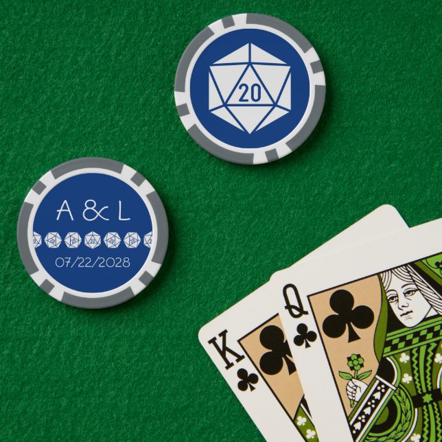 Fichas De Póquer Moda de tabletop en azul (Mesa de Poker (Doble))