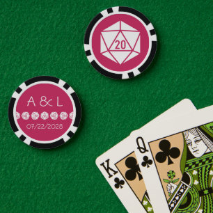 Fichas De Póquer Moda de tabletop en frambuesa