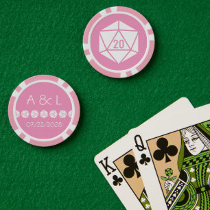 Fichas De Póquer Moda de tabletop en rosa Petal