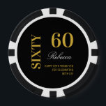 Fichas De Póquer Modern Black & Gold 60th Birthday Cocktail Fiesta<br><div class="desc">Modern Black & Gold 60th Birthday Cocktail Fiesta Poker Chips</div>