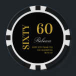 Fichas De Póquer Modern Black & Gold 60th Birthday Cocktail Fiesta<br><div class="desc">Modern Black & Gold 60th Birthday Cocktail Fiesta Poker Chips</div>