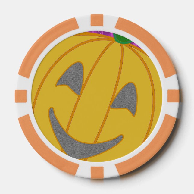 Fichas De Póquer Modern Pumpkin Poker Chip (Anverso)