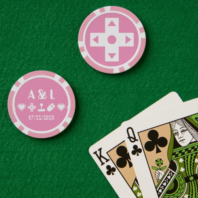 Fichas De Póquer Modo multijugador en rosa Petal (Mesa de Poker (Doble))