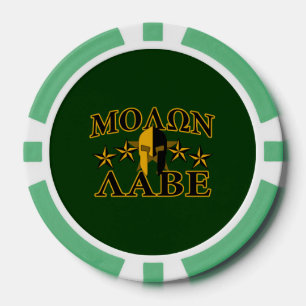 Fichas De Póquer Molon Labe Spartan Warrior Helmet 5 estrellas