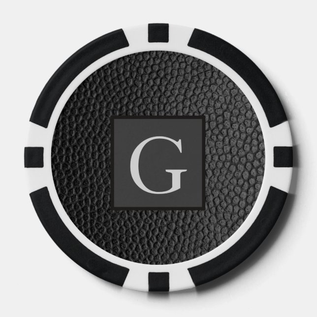 Fichas De Póquer Monograma mejor hombre Groomsman impresión de cuer (Anverso)