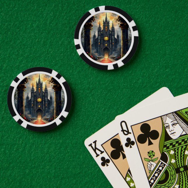Fichas De Póquer Moonlit Aisle of Eternal Vows –Gothic Wedding Gate (Mesa de Poker (Doble))