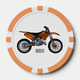 Fichas De Póquer Motocicleta sucia fuera de carretera / motocross p
