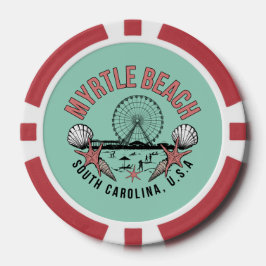 Fichas De Póquer Myrtle Beach Retro Vignette