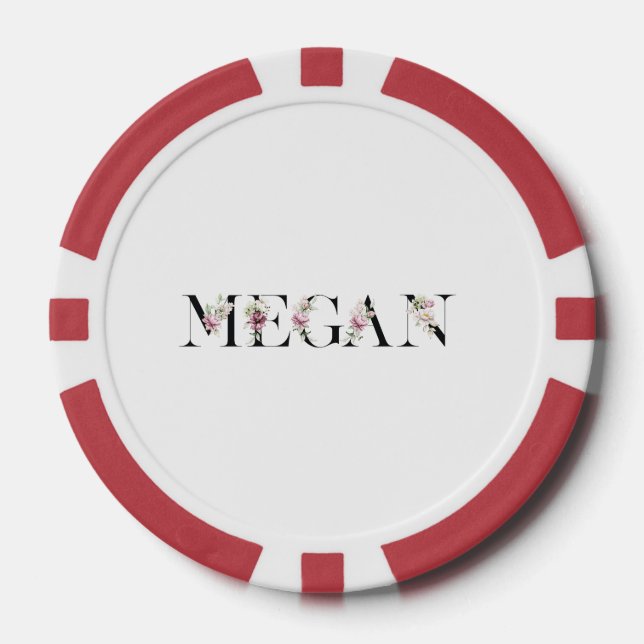 Fichas De Póquer Name Megan (Anverso)