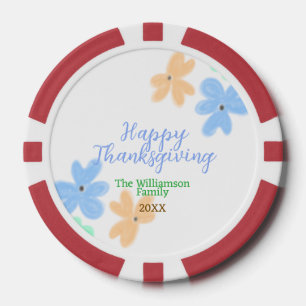 Fichas De Póquer Naranja azul color de agua verde inviernoGracias