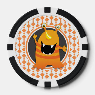 Fichas De Póquer naranja monstruo