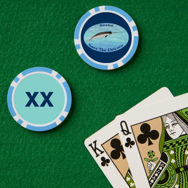 Fichas De Póquer Narwhal - Save The Unicorn (Mesa de Poker (Doble))