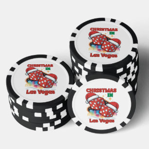 Fichas De Póquer Navidad en Las Vegas Ambiente Navideño
