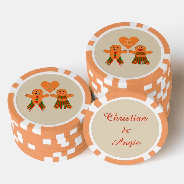 Fichas De Póquer Navidades Cuidados Gingerbread Pareja (Pila)