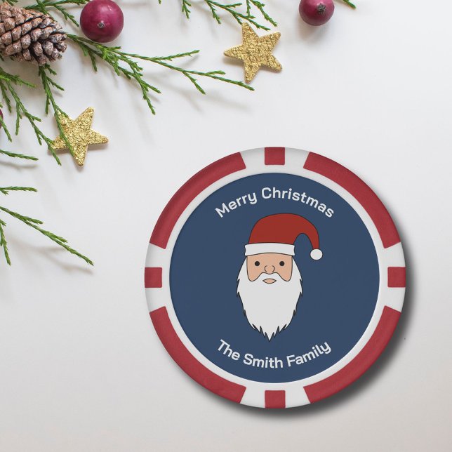 Fichas De Póquer Navidades de Santa Claus (Santa Claus Christmas Poker Chips)