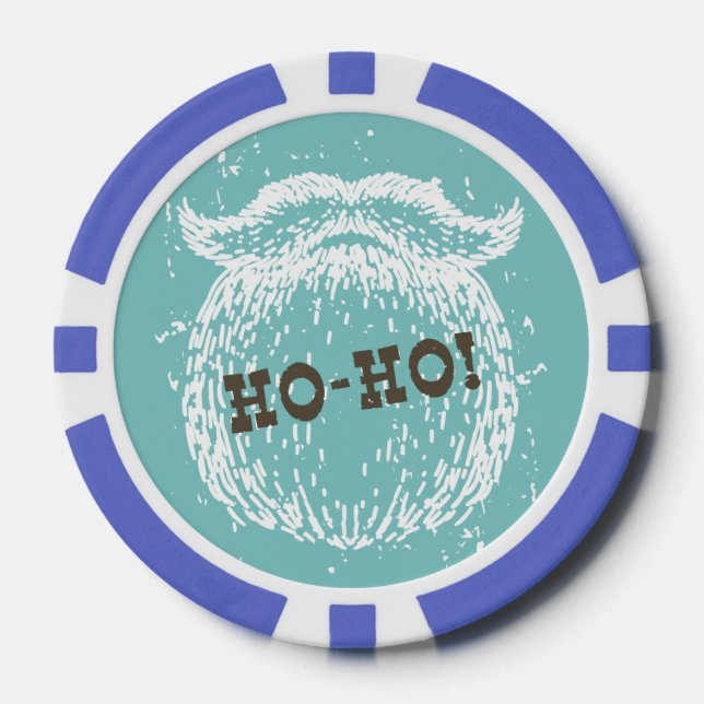 Fichas De Póquer Navidades Ho-Ho Holiday Santa Noel (Anverso)