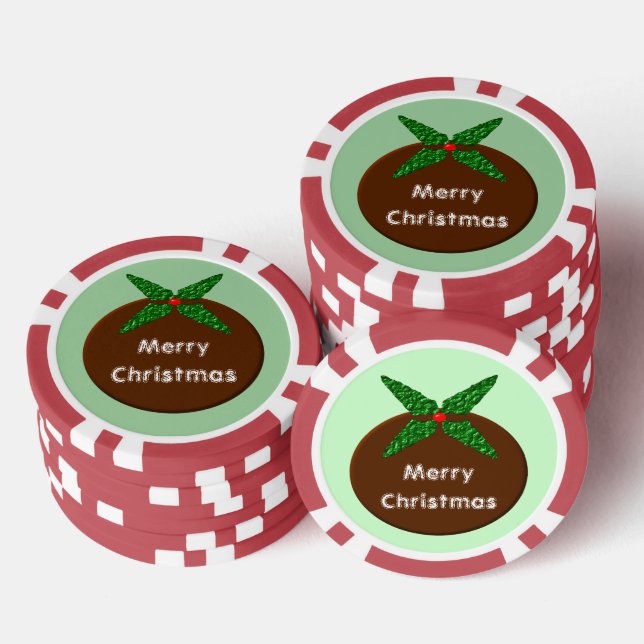 Fichas De Póquer Navidades Pudding Personalizado (Pila)
