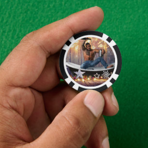 Fichas De Póquer Navidades SlipperyJoe estrellas doradas luces moja