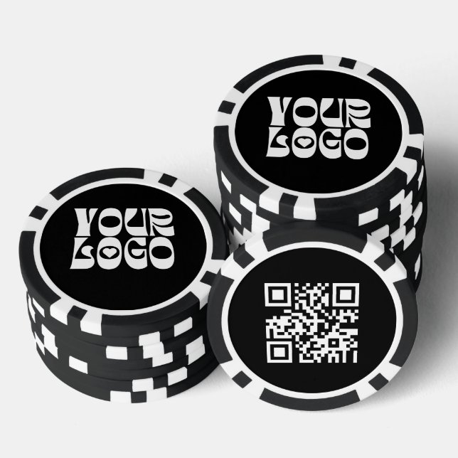 Fichas De Póquer Negocio promocional de código QR de logo personali (Pila)