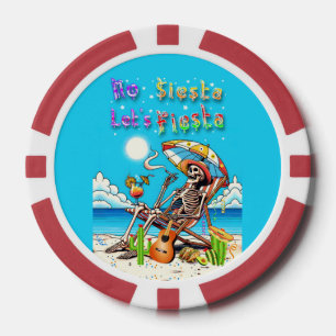 Fichas De Póquer No hay siesta, vamos a hacer la fiesta