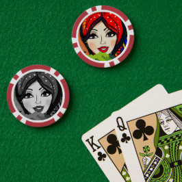 Fichas De Póquer Noche de juego de Lady Luck
