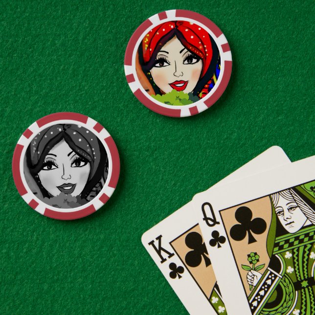 Fichas De Póquer Noche de juego de Lady Luck (Mesa de Poker (Doble))