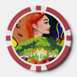 Fichas De Póquer Noche de juegos de pareja Lady Luck 2 personalizad