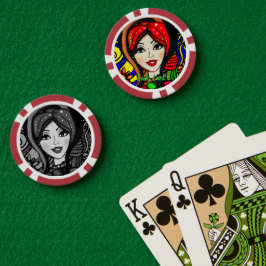Fichas De Póquer Noche de juegos personalizada para parejas Lady Lu
