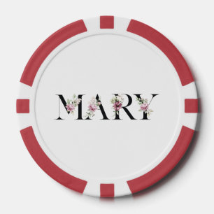 Fichas De Póquer Nombre de Mary