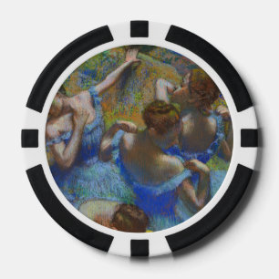 Fichas De Póquer Obras maestras de arte fino Pastel Bailarinas Azul