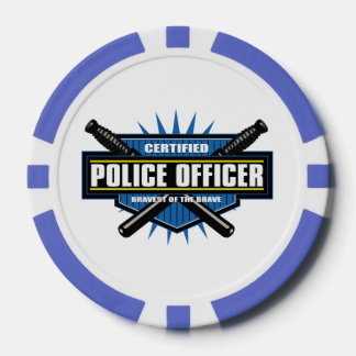 Fichas De Póquer Oficial de policía certificado